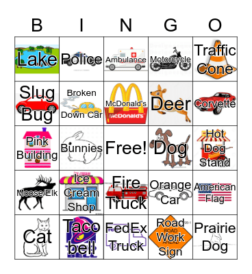 On-The-Go Bingo! Bingo Card