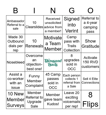 Big Time Blackout BINGO Challenge Bingo Card