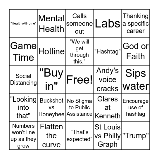 Brashear Bingo Card