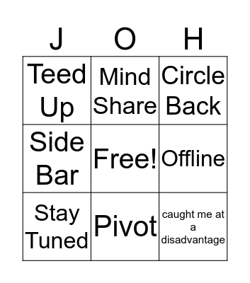 John Bingo Card