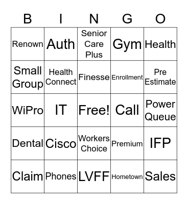 BINGO Card