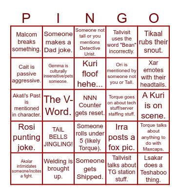 PD Bingo Chart Bingo Card