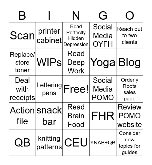 Daily Bingo Card