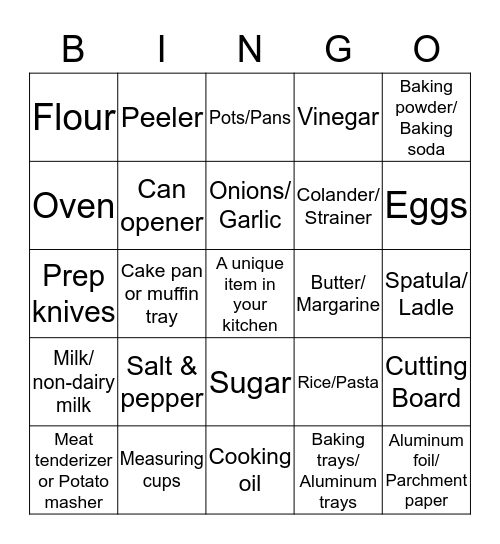 How prepared is your kitchen for the zombie apocalypse Bingo Card