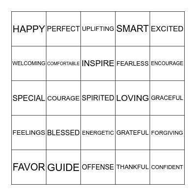 NO INSECURITIES HERE Bingo Card