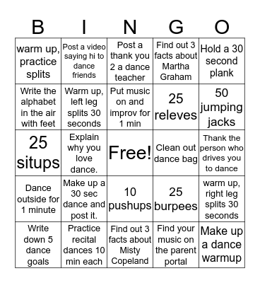 HDC Bingo Card