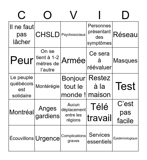 Conférence mardi Bingo Card