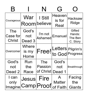 WATCHERs Edition Bingo Card