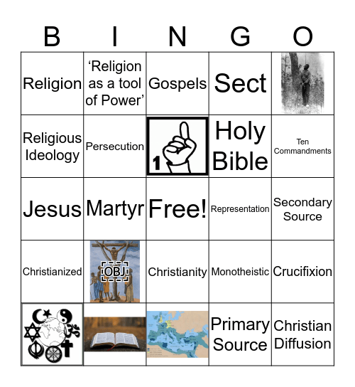 Spread of Christianity Vocabulary Bingo Card