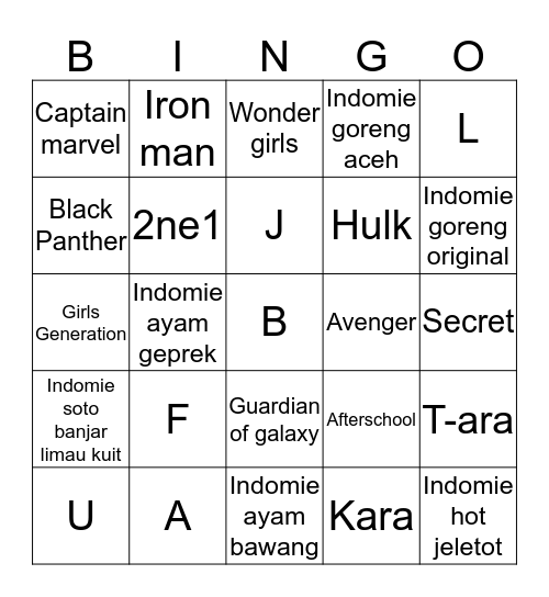 BuiBui Bingo Card