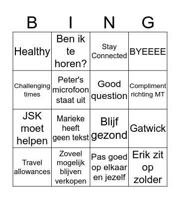 MT bingo Card