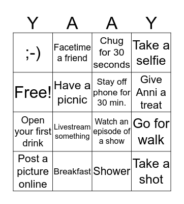 BIRTHDAY BOY BINGO Card