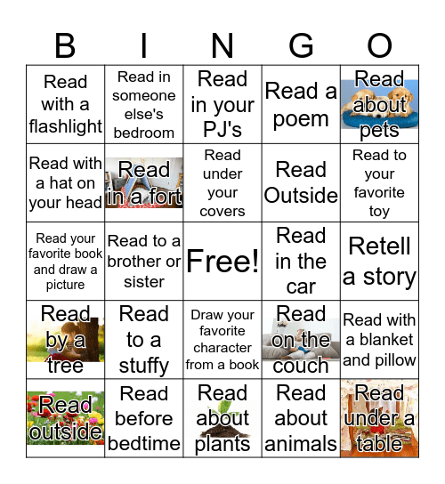 Sprinkling Deer Reading Challenge Bingo Card