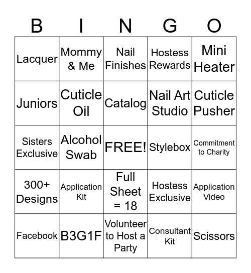 Jammin' Bingo! Bingo Card