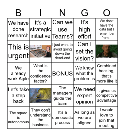 Stakeholder Bingo Card
