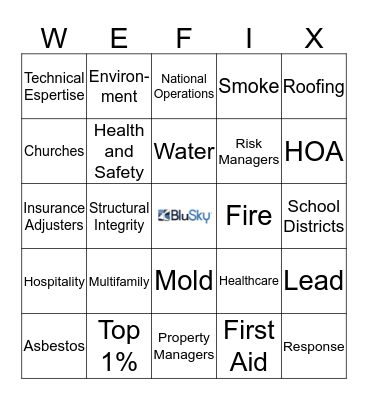 BluSky Bingo  Bingo Card