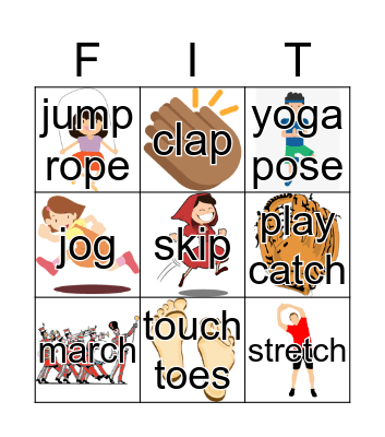 Fitness Bingo Card