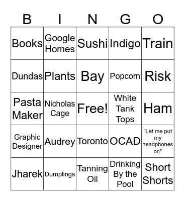 The Jharek's Bingo Birthday Bash Bingo Card