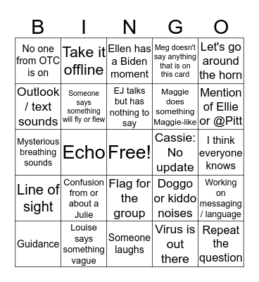 5 PM CALL FUN Bingo Card