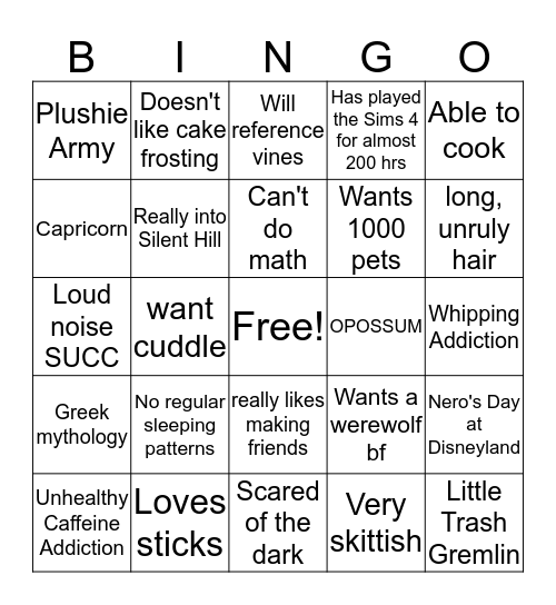 Daes's Bingo Card