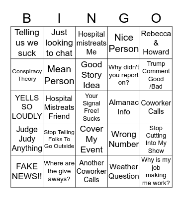 ABC 12 Phone Call Bingo Card