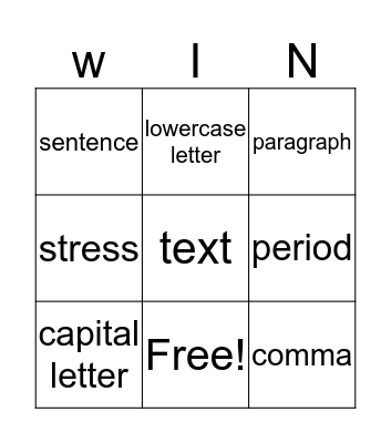 Bingo Card