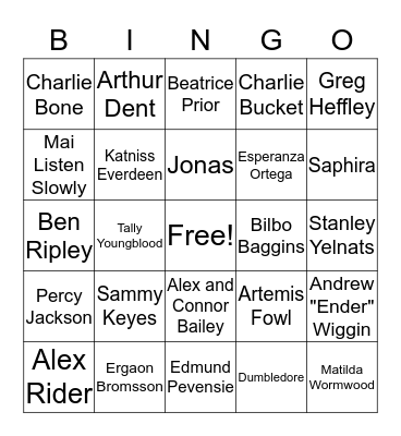 Library Legends Bingo Card