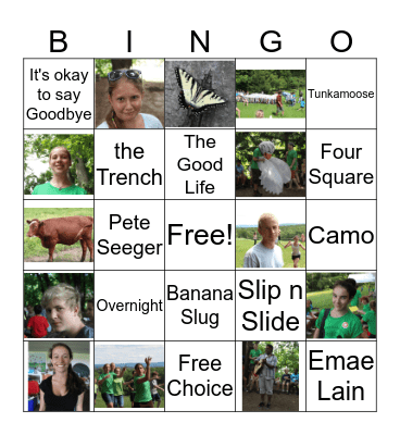 Free Spirit Bingo!  Bingo Card