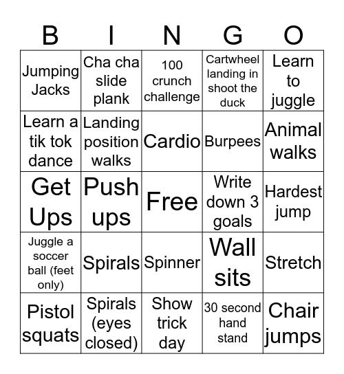 Giuliana Bingo Card