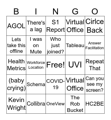 DHS Cube Team Bingo Card