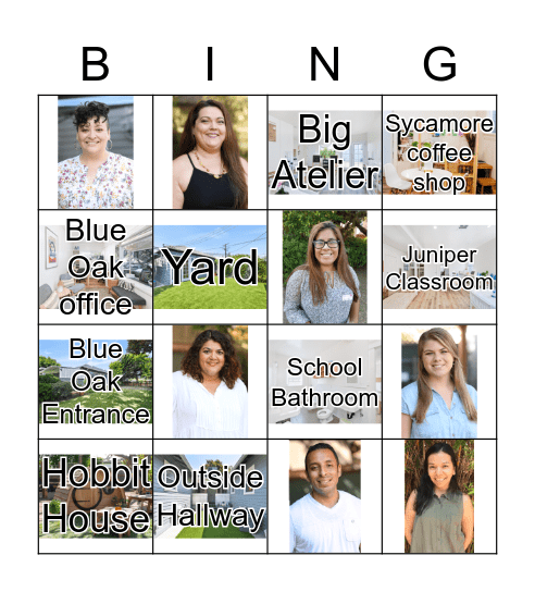 Blue Oak Bingo Card Bingo Card