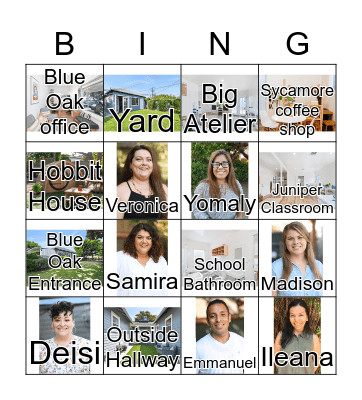 Blue Oak Bingo Card Bingo Card