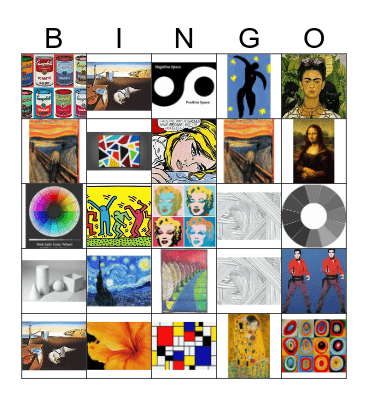 Art Bingo Card