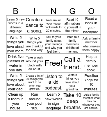Bingo Card