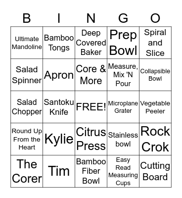 Tim and Kylie's Wedding Shower! Bingo Card