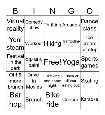 BINGO because we outside HOES Bingo Card