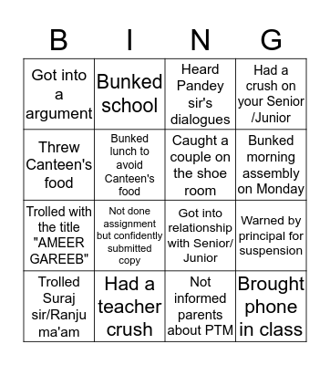 ALOK VIDYASHRAM Bingo Card