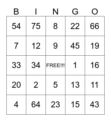 Bingo Boss Bingo Card