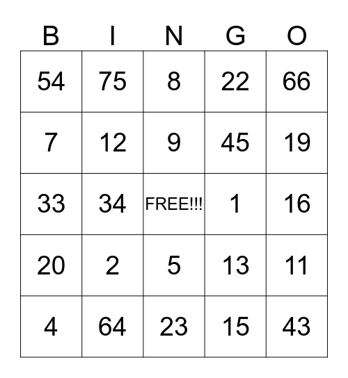 Bingo Boss Bingo Card