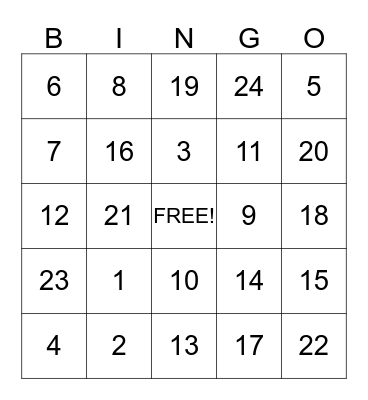 Skype Baby Shower Bingo Card