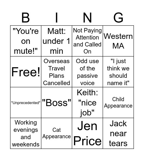 LEMT Bingo Card