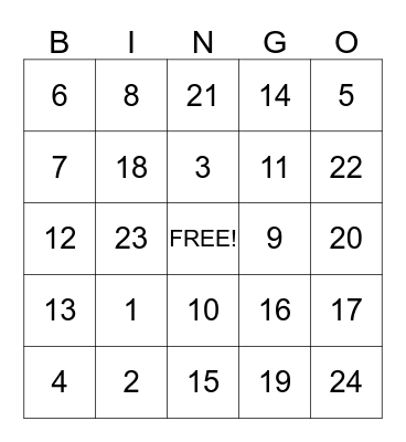 Skype Baby Shower Bingo Card