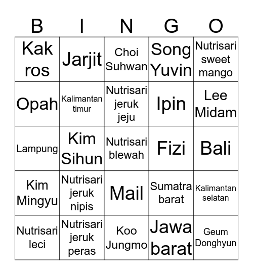 BuiBui Bingo Card