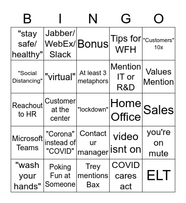 Straight Talk Bingo Card