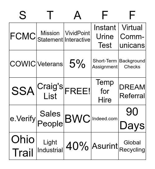 JSJ Bingo Game 7-25-14 Bingo Card