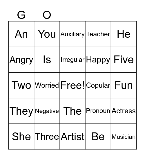 To be Bingo Card