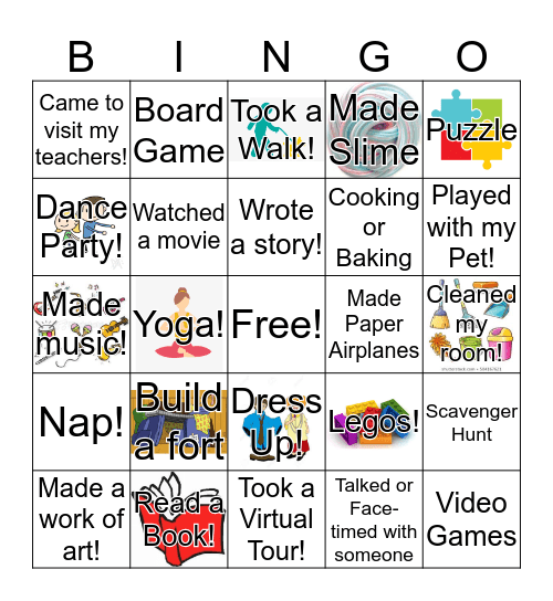 How We've Been Keeping Busy! Bingo Card