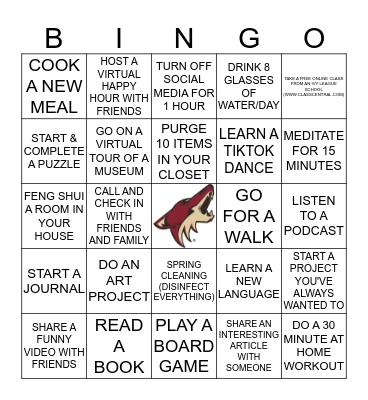 Break Time  Bingo Card