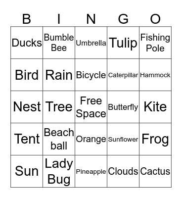 EDF Virtual Bingo Card