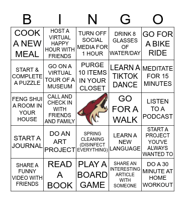 Break Time  Bingo Card